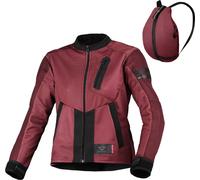 Macna Torida Veste textile de moto pour femmes, Rouge foncé, Taille XS