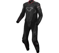 Macna Tracktix Combinaison en cuir de moto perforée deux pièces, noir, Taille 56