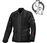 Macna Travelair Veste textile moto pour dames, noir, Taille 2XL