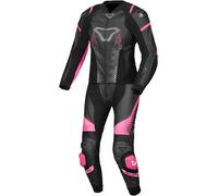 Macna Tronniq costume en cuir de moto deux pièces pour dames perforé, Noir/Fuchsia, Taille 36
