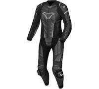 Macna Tronniq costume en cuir de moto deux pièces pour dames perforé, noir, Taille 38