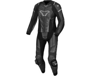 Macna Tronniq costume en cuir de moto deux pièces pour dames perforé, noir, taille 46 pour femmes