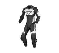 Macna Varshall Junior perforé Combinaison de moto une pièce en cuir pour enfants, noir-blanc, taille 2XS pour des gamins