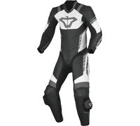 Macna Varshall Junior perforé Combinaison de moto une pièce en cuir pour enfants, noir-blanc, taille S 152 pour des gamins