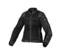 Macna Velotura Camo Veste textile de moto pour dames, noir-multicolore, taille L pour femmes