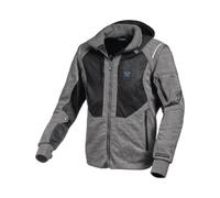 Macna Breeze Sweat à capuche zippé moto, noir-gris, taille S pour homme