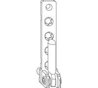 Maco Palier d'angle en PVC avec goupilles de support de 7 mm L 23 mm, universel, capacité de charge 120 kg, acier titane