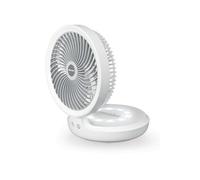 Macom Ventilateur de table 990 – sans fil rechargeable USB, diamètre 19 cm – Blanc