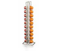 Macom Just Kitchen 601 Totem Coffee Capsules Nespresso Distributeur Porte-capsules pour machines à café, 20 capsules, acier chromé