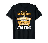 Maçon je ne m'arrête pas cadeau Maçonnerie homme humour T-Shirt