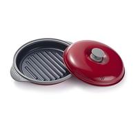 MACONEE Poêle à griller pour micro-ondes | Griller à micro-ondes, poêle à frire avec couvercle pour griller, dorer et croustiller les aliments au micro-ondes pour griller de la viande, des sandwichs