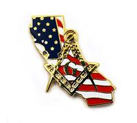 maçonnique California Drapeau américain Épinglette - The maçonnique Exchange