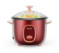 Macook Mini Cuiseur à Riz, Maintien Au Chaud Auto (4 Tasses, 1,0 Litre), Cuiseur De Riz Avec Cuit-Vapeur, IdéAl Aussi Pour LéGumes/Poisson Etc.,Bol AntiadhéSif, 220-240v