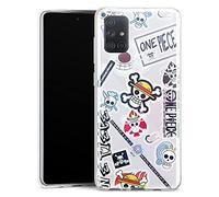 MACOQUEPERSO Coque Compatible Samsung Galaxy A71 One Piece Patchwork | Housse Silicone Antichocs | Manga Japonais
