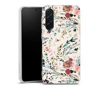 MACOQUEPERSO Coque en Silicone Compatible avec Samsung Galaxy A27 5G, Housse Antichocs, Motif Floral
