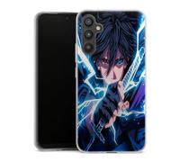 MACOQUEPERSO Coque en Silicone Compatible avec Samsung Galaxy A27 5G, Motif Sasuke Sharingan Rinegan Anime Manga