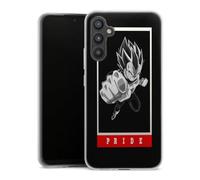 MACOQUEPERSO Coque en Silicone Compatible avec Samsung Galaxy A37 5G, Dragon Ball Z Vegeta Pride, Résistante à l'Humidité, Noir