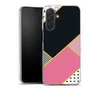 MACOQUEPERSO Coque en Silicone pour Samsung Galaxy A27 5G, Style Minimal Rose