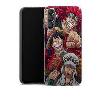 MACOQUEPERSO - Coque Silicone Compatible avec Le Samsung Galaxy A14 5G Antichoc | Doux TPU Silicone Protection Housse, Étui de Téléphone Manga One Piece Equipe Paille