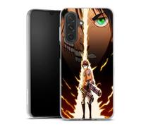 MACOQUEPERSO Coque Silicone Compatible avec Samsung Galaxy A26 5G Antichoc | Doux TPU Silicone Protection Housse, Étui de Téléphone Manga Attaque des Titans