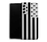 MACOQUEPERSO - Coque Silicone Compatible avec Samsung Galaxy A33 5G Drapeau Bretagne | Doux TPU Silicone Protection Housse, Étui de Téléphone Embleme Breton