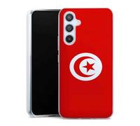 MACOQUEPERSO - Coque Silicone Compatible avec Samsung Galaxy A54 5G Drapeau Tunisie | Doux TPU Silicone Protection Housse, Étui de Téléphone Motif Embleme Tunisien