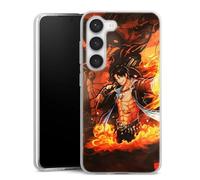 MACOQUEPERSO - Coque Silicone Compatible avec Samsung Galaxy S23 Antichoc | Doux TPU Silicone Protection Housse, Étui de Téléphone Manga One Piece Ace Fire Portgas Multicolore