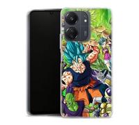 MACOQUEPERSO Coque Silicone Compatible Xiaomi Redmi 13C Antichoc | Doux TPU Silicone Protection Housse, Étui de Téléphone Manga Dragon Ball Super Personnages Compatible avec Xiaomi Redmi 13C