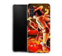 MACOQUEPERSO - Coque Silicone pour Samsung Galaxy A04S / A13 Antichoc | Doux TPU Silicone Protection Housse, Étui de Téléphone Manga One Piece Ace Compatible avec Samsung Galaxy A04S / A13