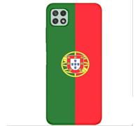 MACOQUEPERSO - Coque Silicone pour Samsung Galaxy A22 5G Drapeau Portugal | Doux TPU Silicone Protection Housse, Étui de Téléphone Embleme Portugais