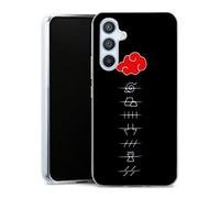 MACOQUEPERSO - Coque Silicone pour Samsung Galaxy A54 5G Antichoc | Doux TPU Silicone Protection Housse, Étui de Téléphone Manga Logo Texte Akatsuki Team Compatible avec Samsung Galaxy A54 5G