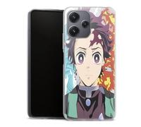 MACOQUEPERSO - Coque Silicone pour XIAOMI REDMI 12 - Antichoc | Doux TPU Silicone Protection Housse, Étui de Téléphone Manga Personnage Demon Slayer Tanjiro