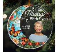 Macorner Décoration de Noël personnalisée, cadeaux de condoléances pour la perte de vos proches, idée cadeau de deuil pour la perte de mère, père, je suis toujours avec vous, ornement commémoratif