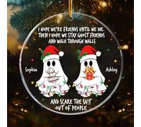 Macorner Décoration personnalisée pour ami, amis fantômes, cadeaux de Noël amusants, cadeaux d'amitié pour femme, cadeaux d'anniversaire pour femme, cadeaux d'anniversaire amusants pour femme