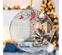 Macorner Ornement de Noël personnalisé en acrylique, cadeaux commémoratifs, cadeaux cardinaux, cadeaux de condoléances pour la perte d'un être cher, idées cadeaux de deuil pour la perte de mère et de