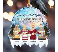 Macorner Ornement en acrylique personnalisé, le plus grand cadeau que nos parents nous ont donné était l'un l'autre