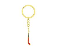 Macracrua Porte-clés carte du Chili - Pendentif en acier inoxydable avec drapeau national, souvenir pour la diaspora, les voyageurs et les fiers chiliens, Couleur dorée., taille unique