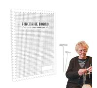Macrame Board - coussin de tissage tressé, outils à noux faits à la main | Square Craft Workstation avec de la grille pour le bricolage de corde de coton et les projets de nouage de cordon de