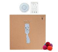 Macrame Combo - 20 x 20 cm Tableau de projet portable avec grilles et épingles - Créez des créations de et de nœuds, projet de bracelet avec instructions incluses