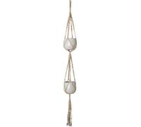 Macramé Doble Noeud Carré Naturel 120 Cm Beige