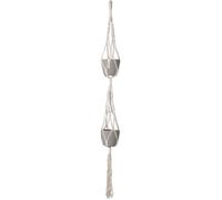 Macramé Double Noeud Carré Blanc 120 Cm Blanc