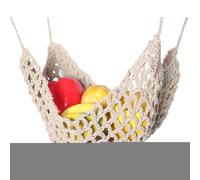 Macrame Fruit Hammock - Panier suspendu à l'armoire, organisateur de cuisine bohème | Sac de rangement net tissé, accessoire de sauvegarde de l'espace conserve les produits frais pour la maison de cui