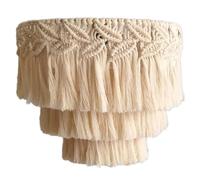 Macrame Lampe Shade 11.8x15.7in Chic Tassel Boho Shade Decorative Hanging Light Cover Lampe à la pour le salon de la chambre de bureau, pas Lightbulbboho