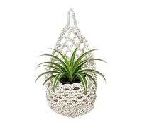 Macrame Plant Hanger, Bohemian Handmade Organizer, décoratif Plant Holder for Indoor Outdoor, Stylish Hanging Solution, Woven Rope Accessory, 100 cm Compact Design for Garden Porch Dorm Home Use
