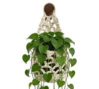 Macrame Plant Hanger - Cotton Woven Decorative | Space Saving Holder with Small Size, Hanging Rope with Wall Decor, Indoor Plant Organizer for Bedroom, Living Room, Kitchen, Office and Dorm Hotel