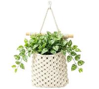 Macrame Plant Hangers - Indoor Cotton Rope Holders, Hanging Planter Decor S