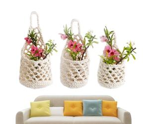 Macrame Plant Holder - Decorative Hanging Basket Support, Strong Knot Craft Design, Versatile Wall Ceiling Installation, Elegant Botanical Display Accessory | Perfect For Modern Home Décor Garden