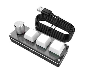 Macro Clavier : Pad d'accès direct mécanique, contrôleur de touche de marquage doux | Programmateur multi-processus silencieux avec bouton réglable pour jeux, outils de productivité, utilisation