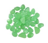 MacroHu 100pcs Lumineuses Pierres Pierres de Jardin Fluorescent Galet Jardin Exterieur Pierres Décoratives pour Jardin Pierre Aquarium Jardin Multicolore Galets Artificiels Pierres - Vert