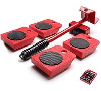MacroHu Set de Transport de Meubles - Furniture Lifter avec Roulettes, Elévateur Résistant pour Déplacer Meuble Lourd, Outil de Levage Robuste pour Déménagement - Rouge